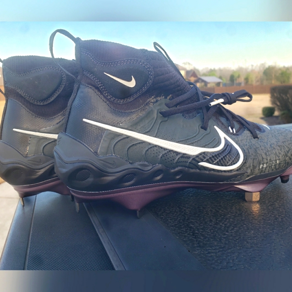 New Mens Nike Alpha Huarache NXT Black Metal Baseball Cleats Zoom Air DJ6517-010